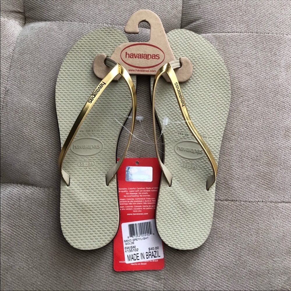 Havaiana Gold Flip Flops